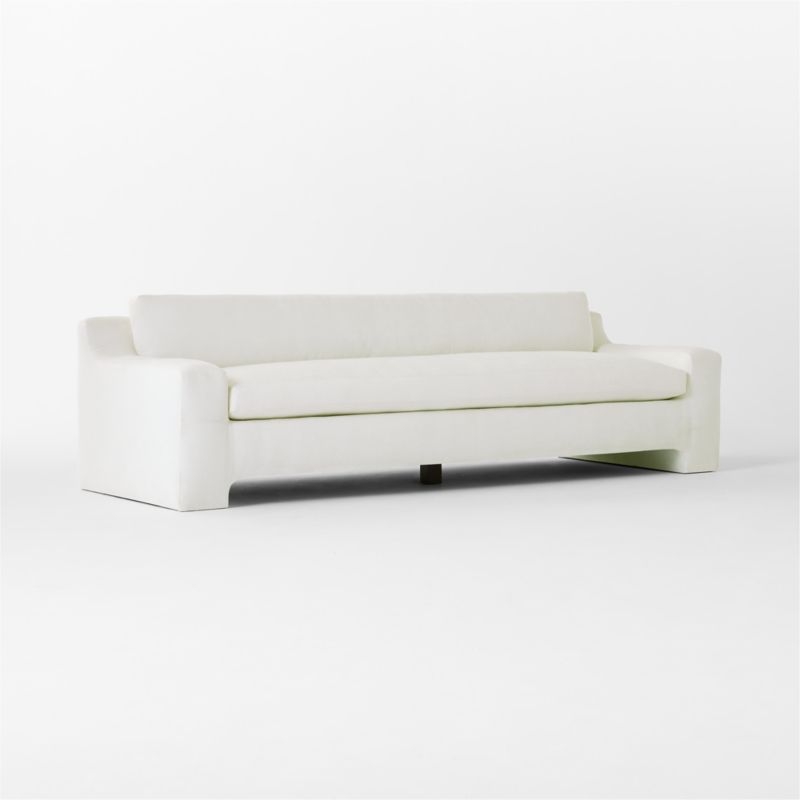 Durant 100" White Performance Fabric Sofa - Image 2