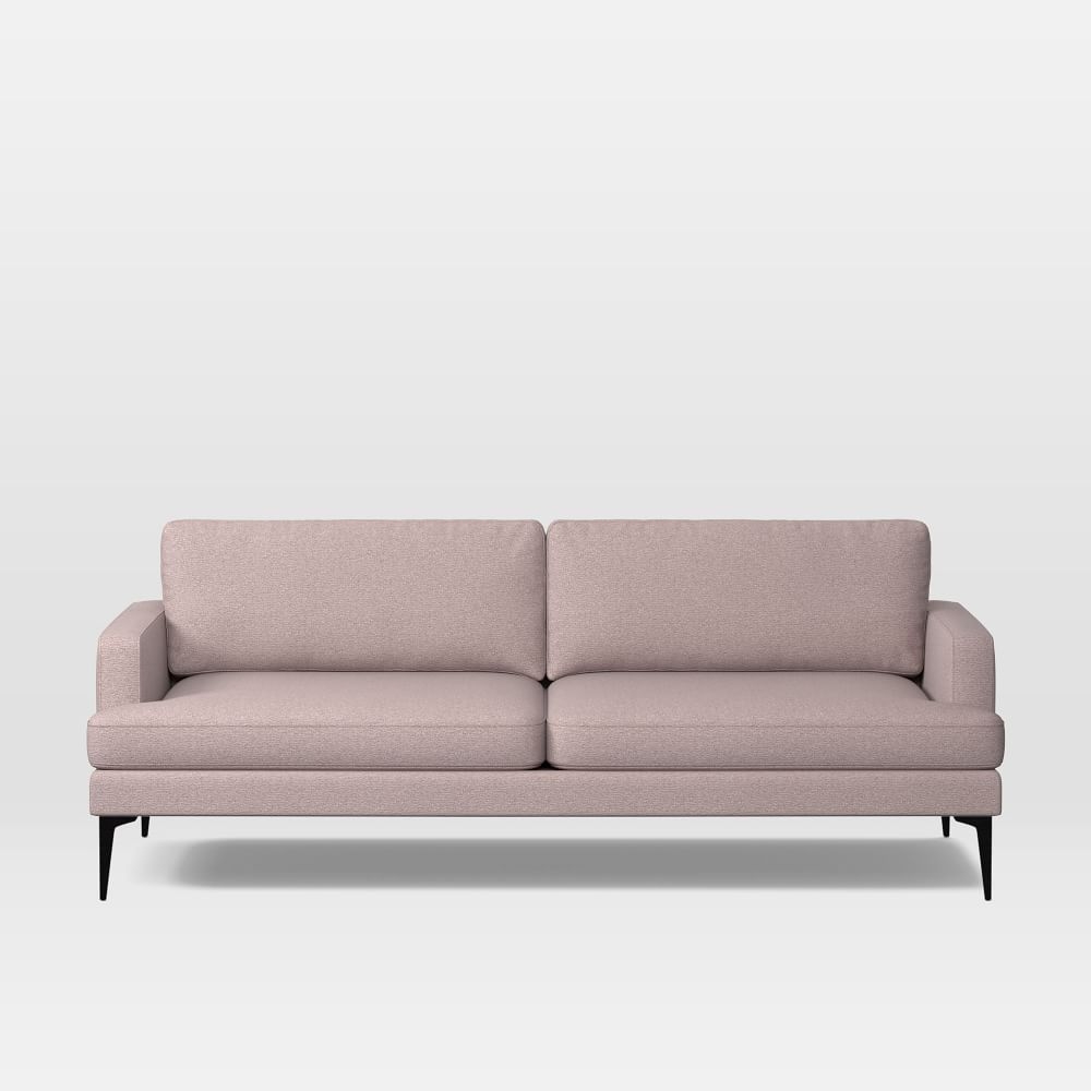 Andes 86" Multi-Seat Sofa, Standard Depth, Distressed Velvet, Mauve, Dark Pewter - Image 0
