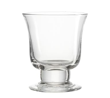 Clear Glass Footed Vase, Clear, Medium - Image 2