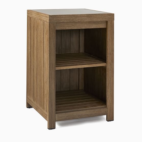 OPEN BOX: Portside Kitchen Open Shelves Cabinet, Driftwood - Image 0