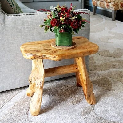 Shemena Solid Wood Tree Stump End Table - Image 0