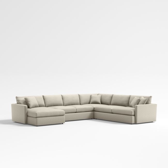 Lounge Deep 4-Piece U-Shaped Sectional Sofa with Left-Arm Storage Chaise - Image 0