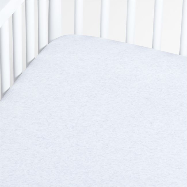 Baby's First Grey 100% Organic Cotton Jersey Baby Crib Fitted Sheet - Image 0