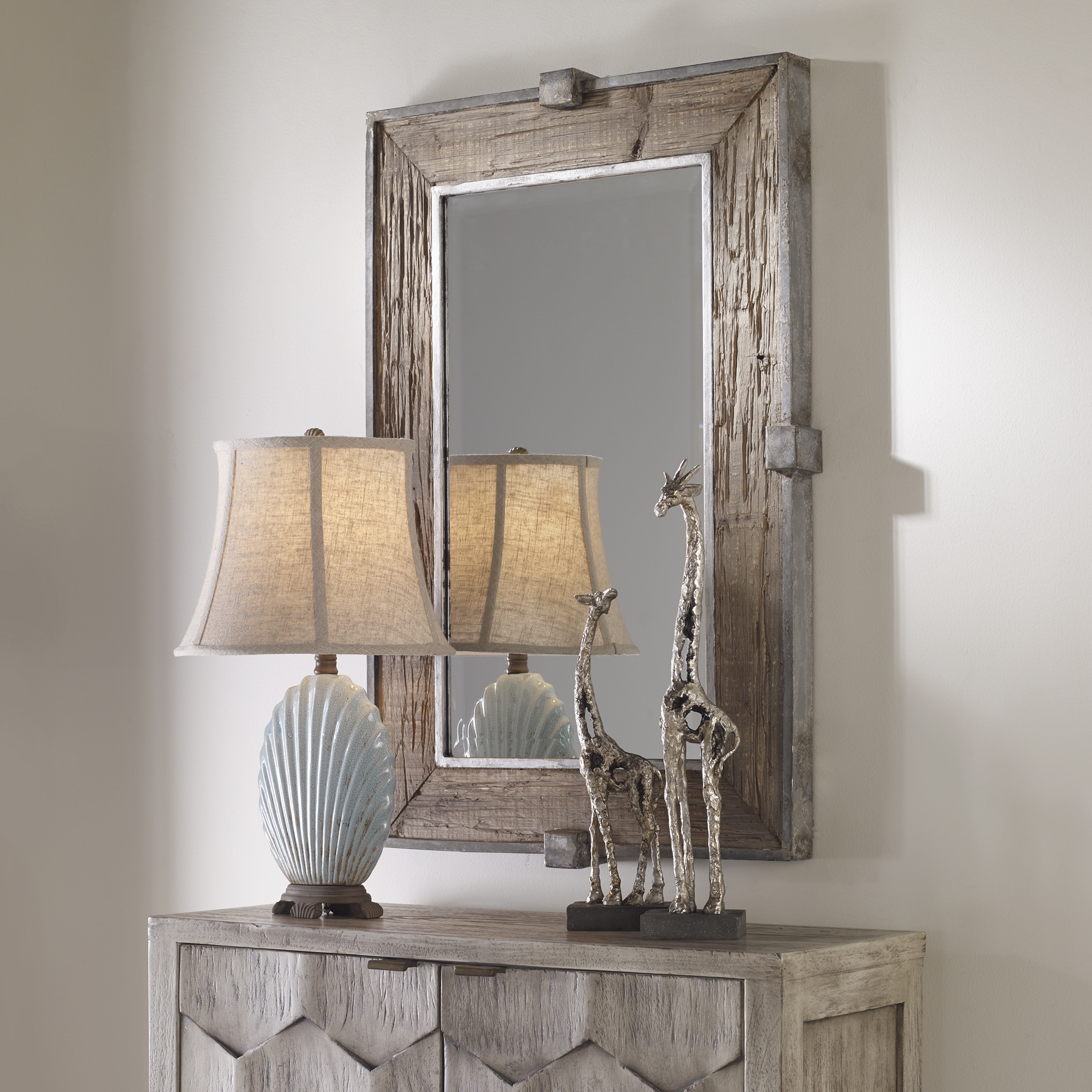 Siringo Weathered Wood Mirror - Image 1