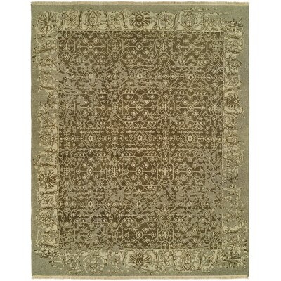 Bovell Oriental Hand Knotted Wool Brown Area Rug - Image 0