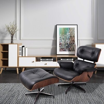 Gladeview Swivel Lounge Chair and Ottoman - Image 1