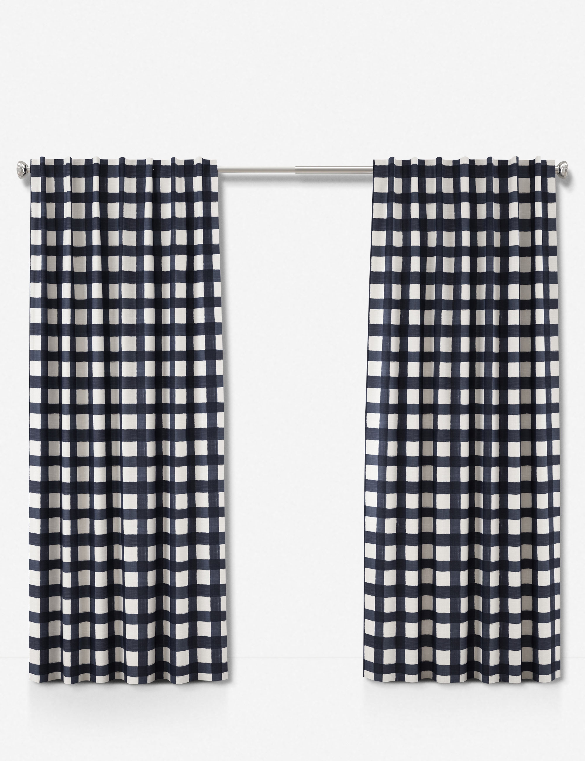 Blue Buffalo Check Curtain Panel, 96" x 50" Unlined - Image 0