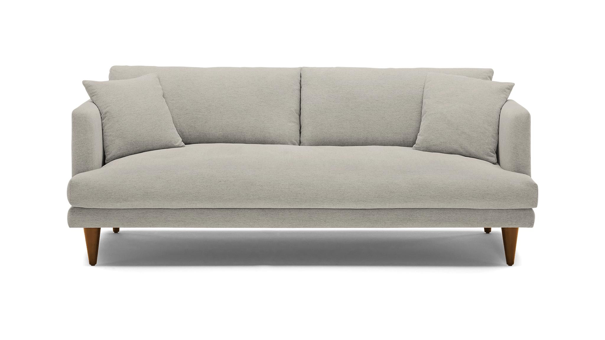 Gray Lewis Mid Century Modern Sofa - Bloke Cotton - Mocha - Cone - Image 0