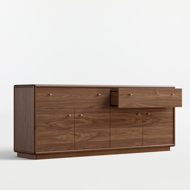 Lafayette 80" Walnut Storage Media Console - Image 5