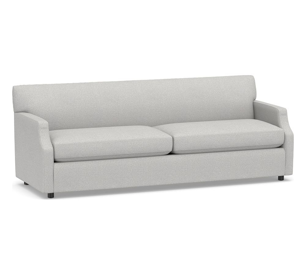 SoMa Hazel Upholstered Grand Sofa 85.5", Polyester Wrapped Cushions, Park Weave Ash - Image 0