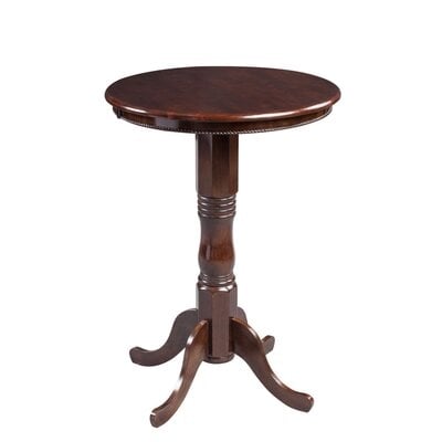 Ellensburg Bar Height Solid Wood Pedestal Dining Table - Image 0