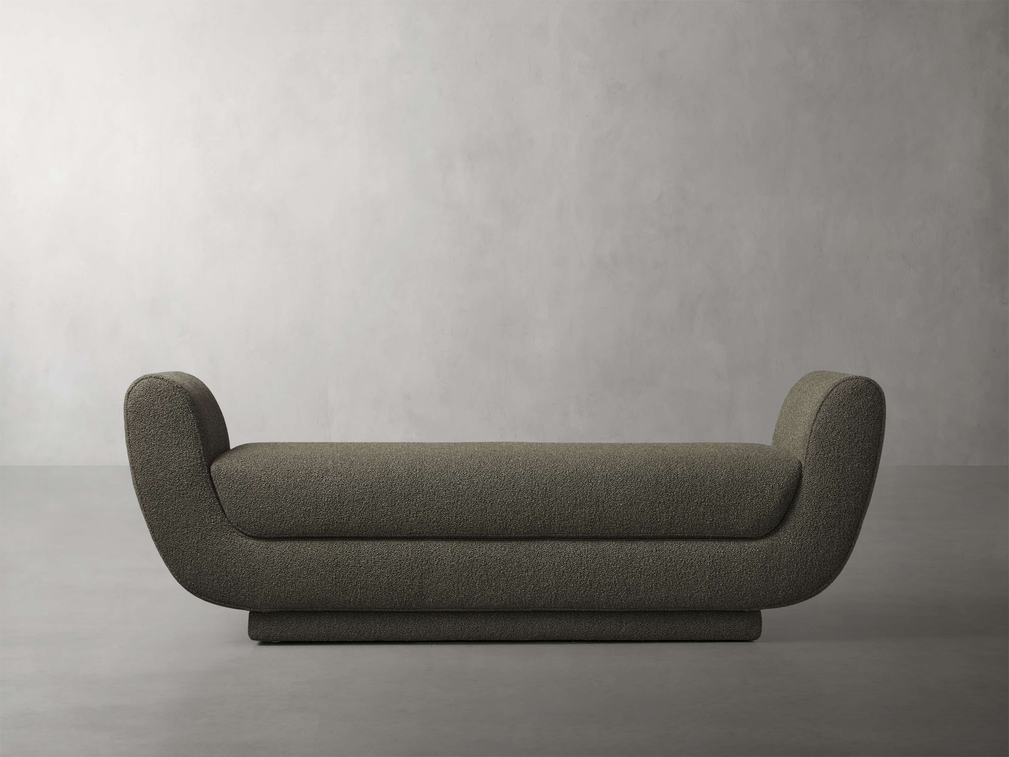 Fontana Bench in Upholstered Green  Lecco Olive - Image 0