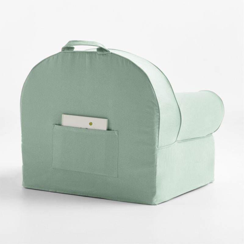Large Volta Teal Organic Cotton Kids Lounge Nod Chair Cover - Image 1