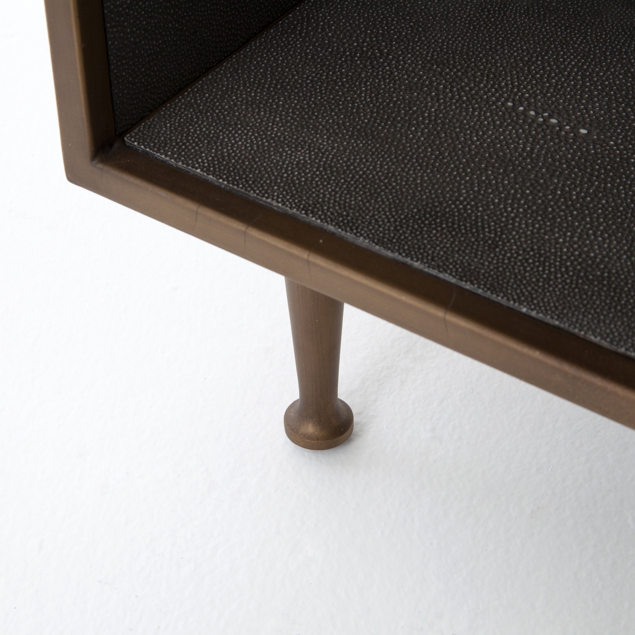Shagreen Bedside Table-Grey Shagreen - Image 6