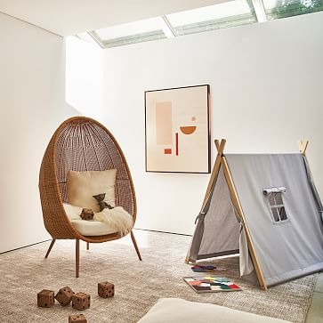 Woven Cave Chair, Natural, WE Kids - Image 1