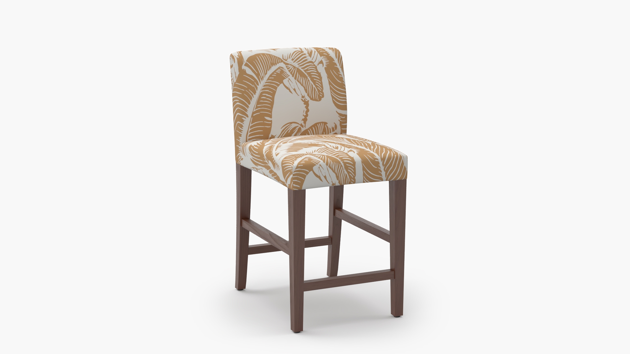 Signature Dining Counter Stool, Caramel Martinique® Encore, Walnut Square Tapered Leg - Image 1