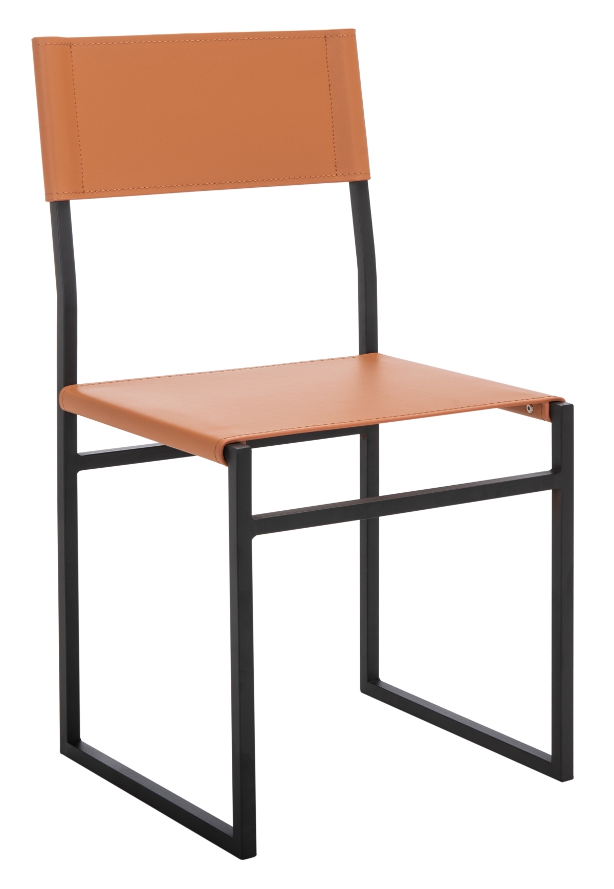 Layne Dining Chair - Cognac / Black - Safavieh - Image 5