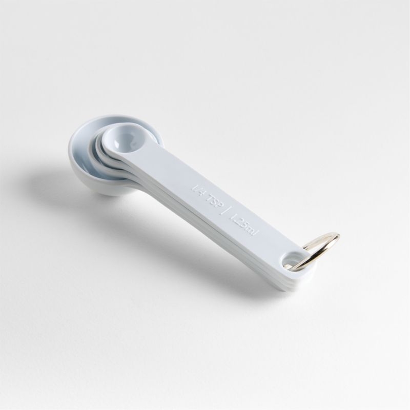 White Melamine Measuring Spoons, Set of 4 - Image 2