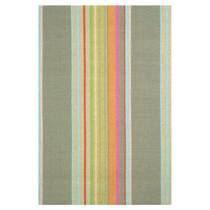 Dash and Albert Rugs Hand Woven Cotton Green Area Rug Rug Size: Rectangle 6' x 9' - Image 0