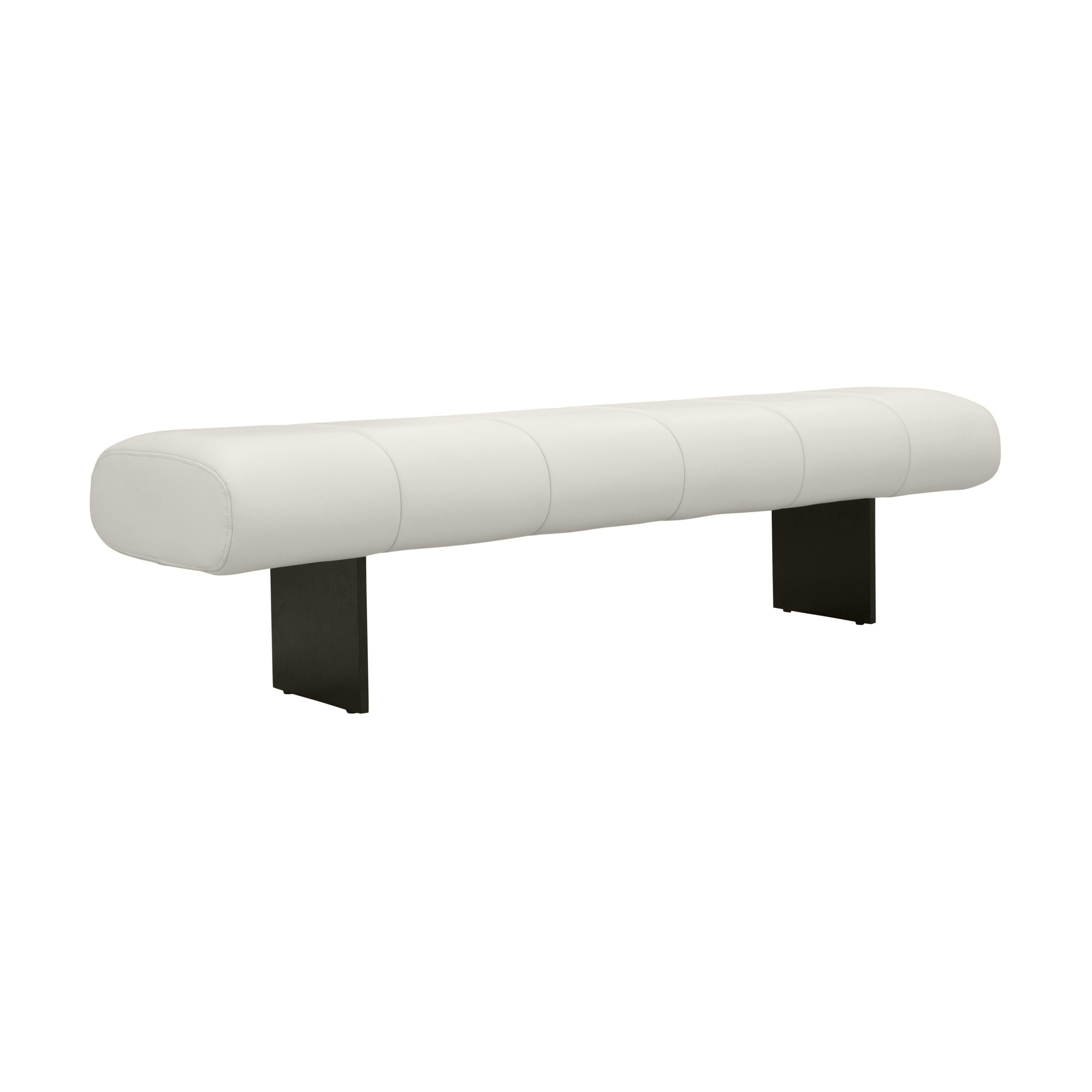 Karol Cream Performance Vegan Leather Bench - Image 0