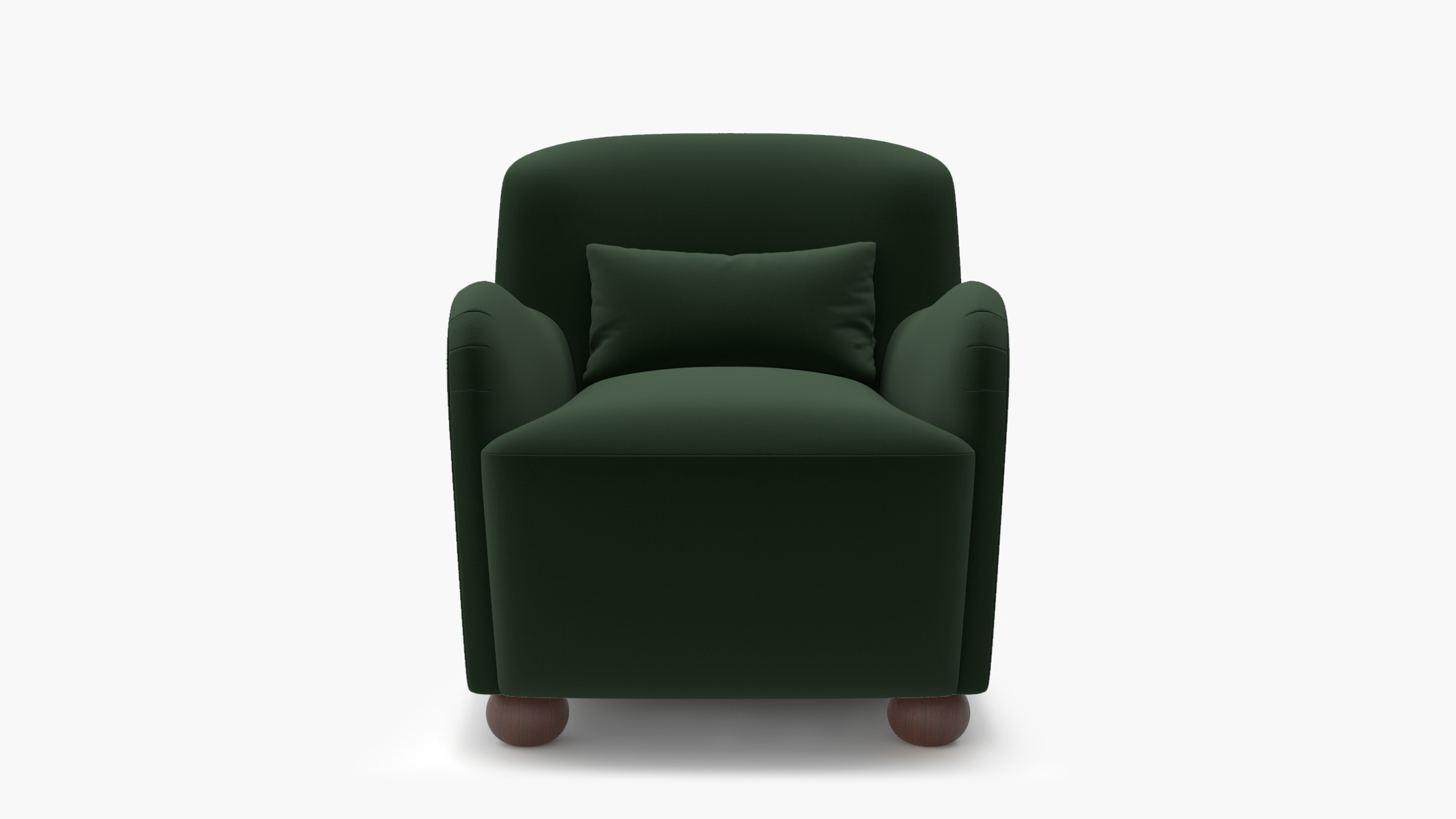 Club Chair, Essex Performance Velvet, Walnut Bun Foot - Image 0