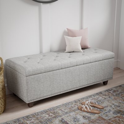 Tufted Storage Ottoman - Image 0