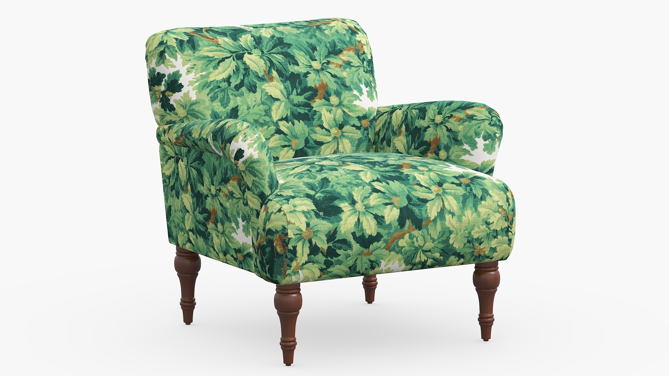 Traditional Accent Chair, Verdure Bois De Chene - Image 0