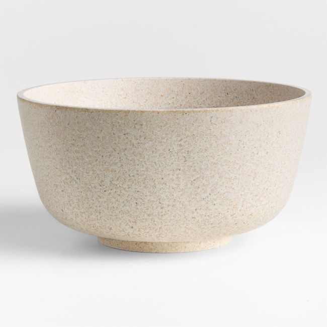 Almada 9" Natural Rice Husk and Resin Serving Bowl - Image 0
