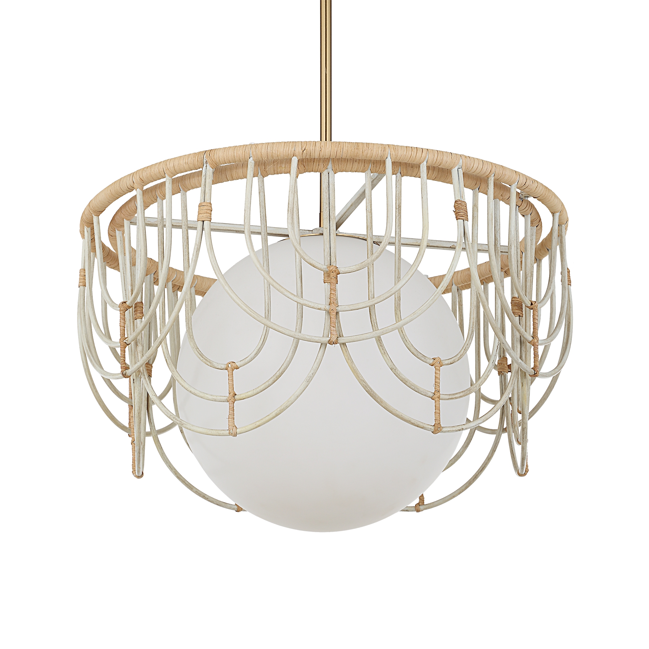 Arches 1 Light Rattan Pendant - Image 5