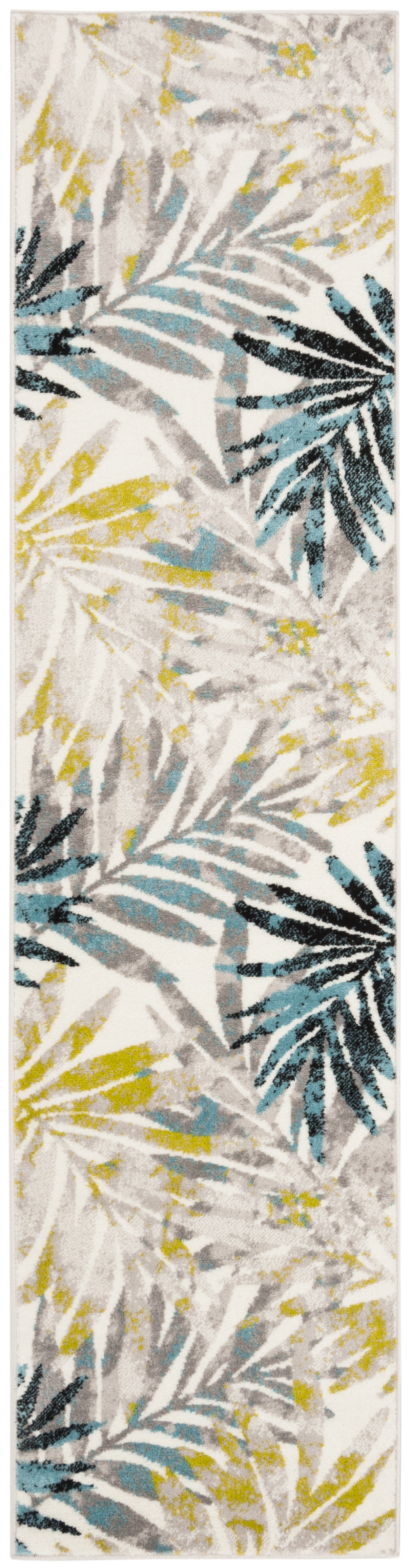 Arlo Home Woven Area Rug, SKY189G, Grey/Green,  2' X 8' - Image 0