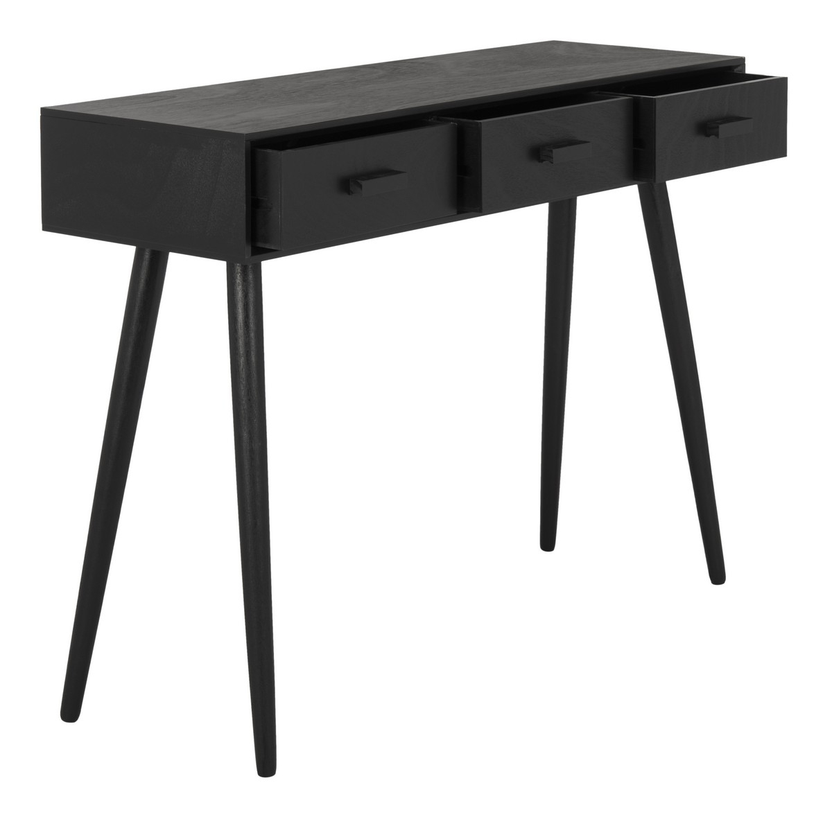 Albus 3 Drawer Console Table - Black - Arlo Home - Image 3
