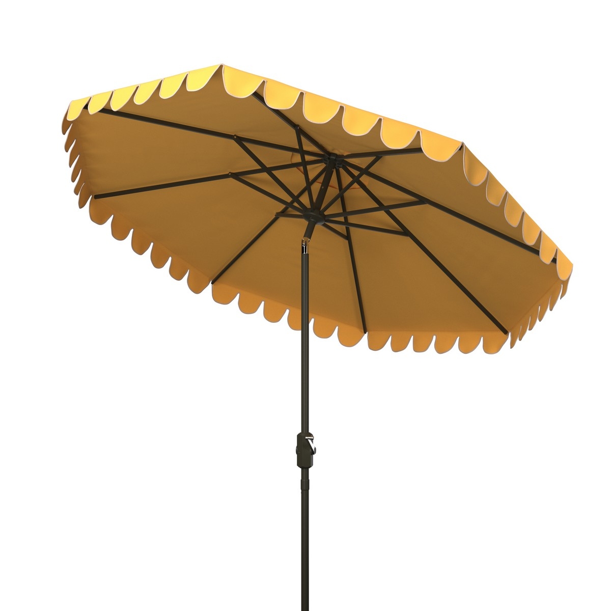 Venice 11Ft Crank Umbrella - Yellow - Safavieh - Image 3