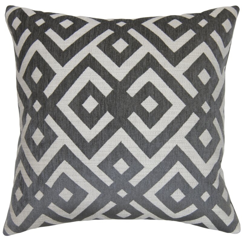 Square Feathers Bennet Maze Throw Pillow Size: 24" x 24" - Image 0