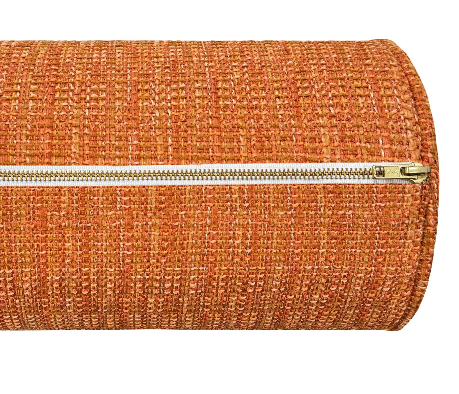 THE BOLSTER :: HEPBURN TWEED // TANGERINE - TWIN // 9" X 24" - Image 3