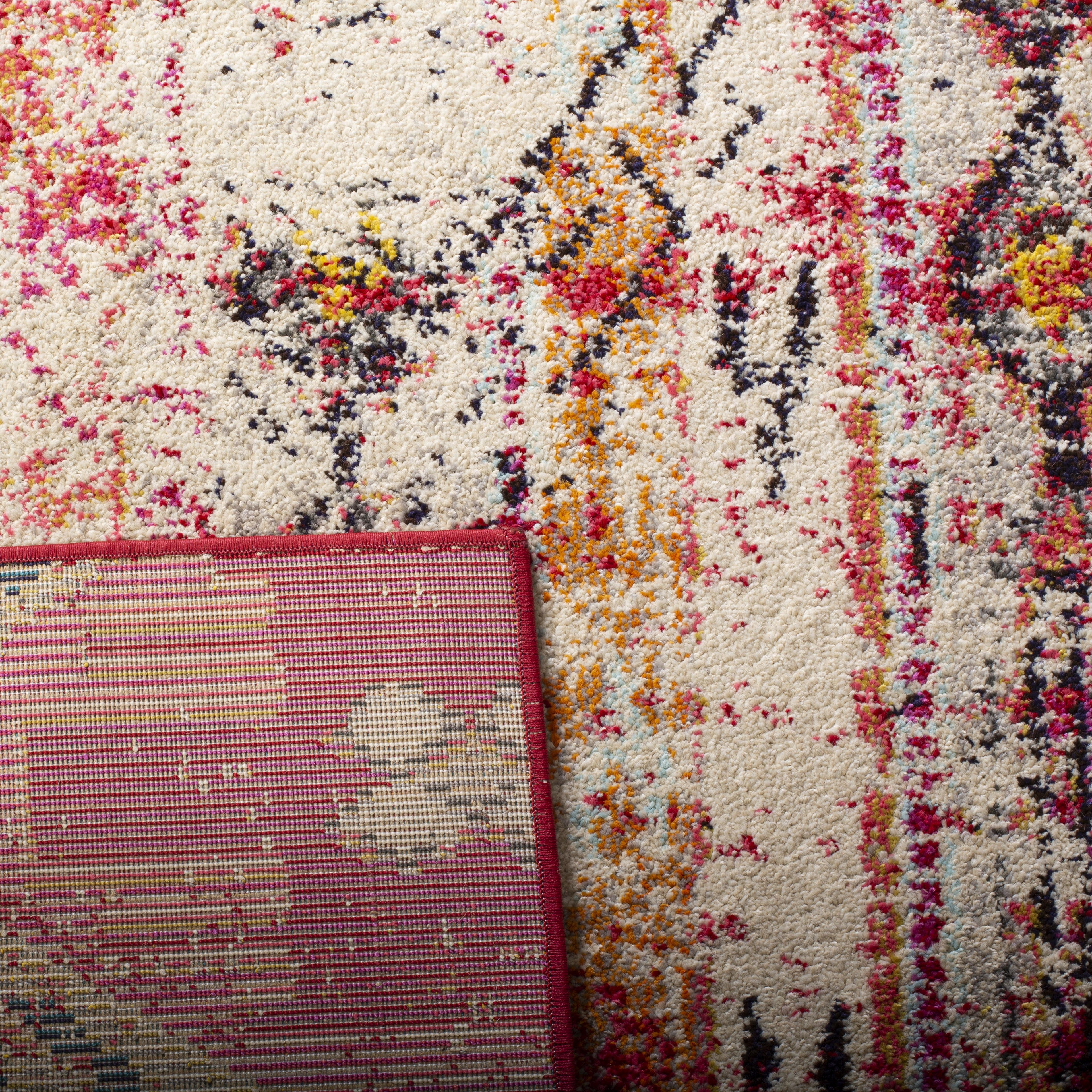 Arlo Home Woven Area Rug, MNC222D, Magenta/Multi,  3' X 5' - Image 2