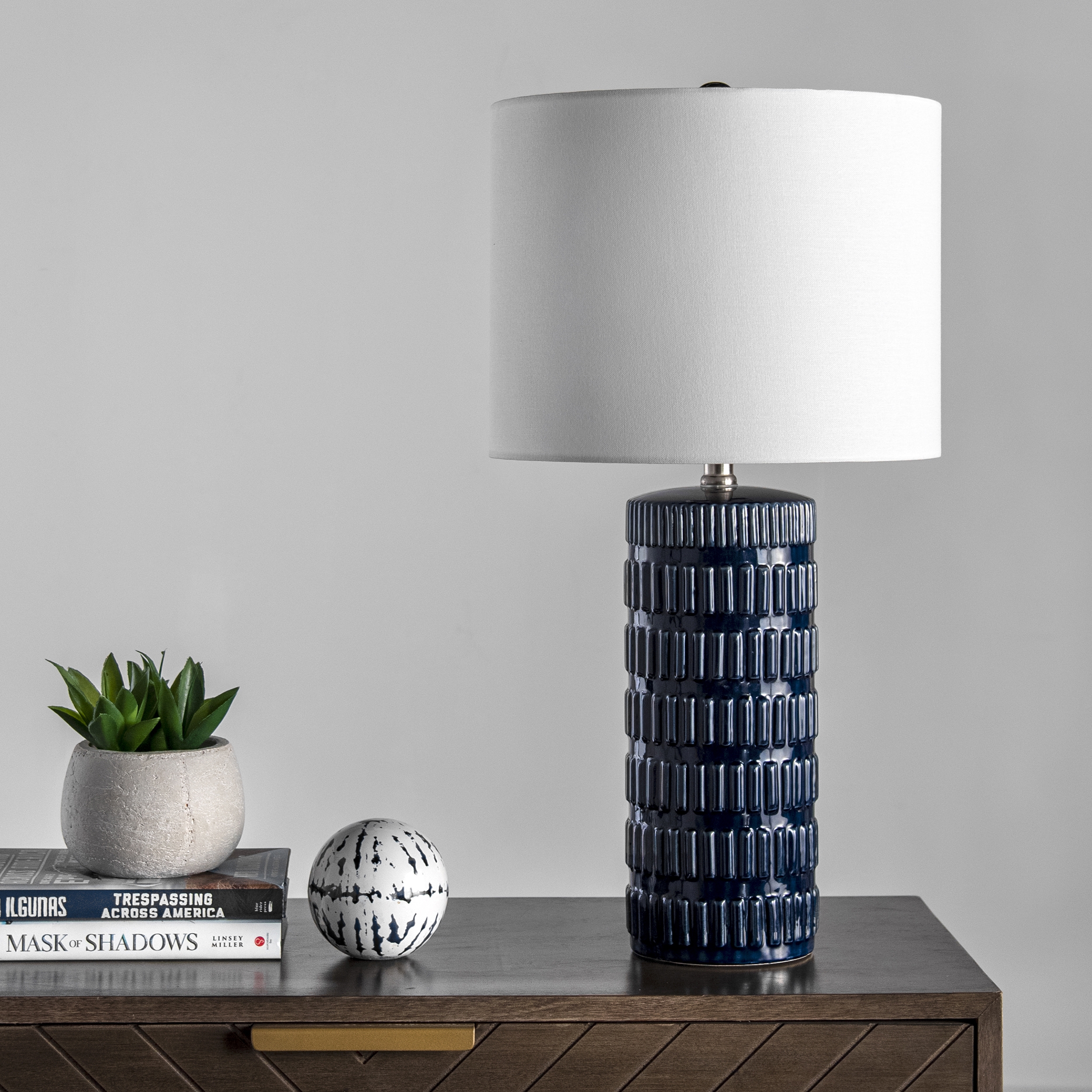 Franklin Ceramic Table Lamp, Blue - Image 2