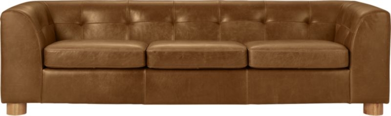 Kotka Tobacco Tufted Leather Sofa - Image 3