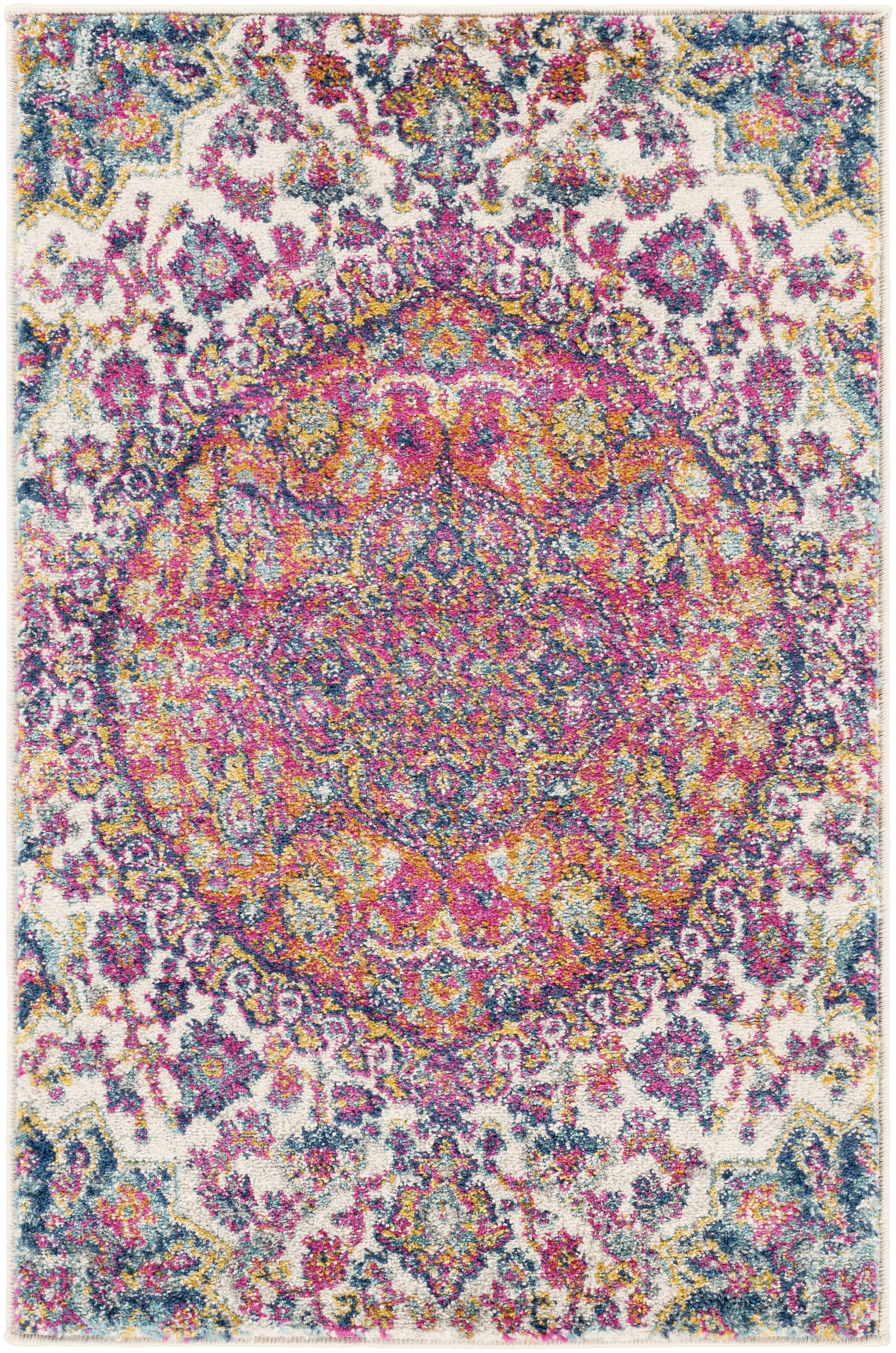 Harput Beige Indoor 2' x 2'11" Machine Woven Rug - Image 0