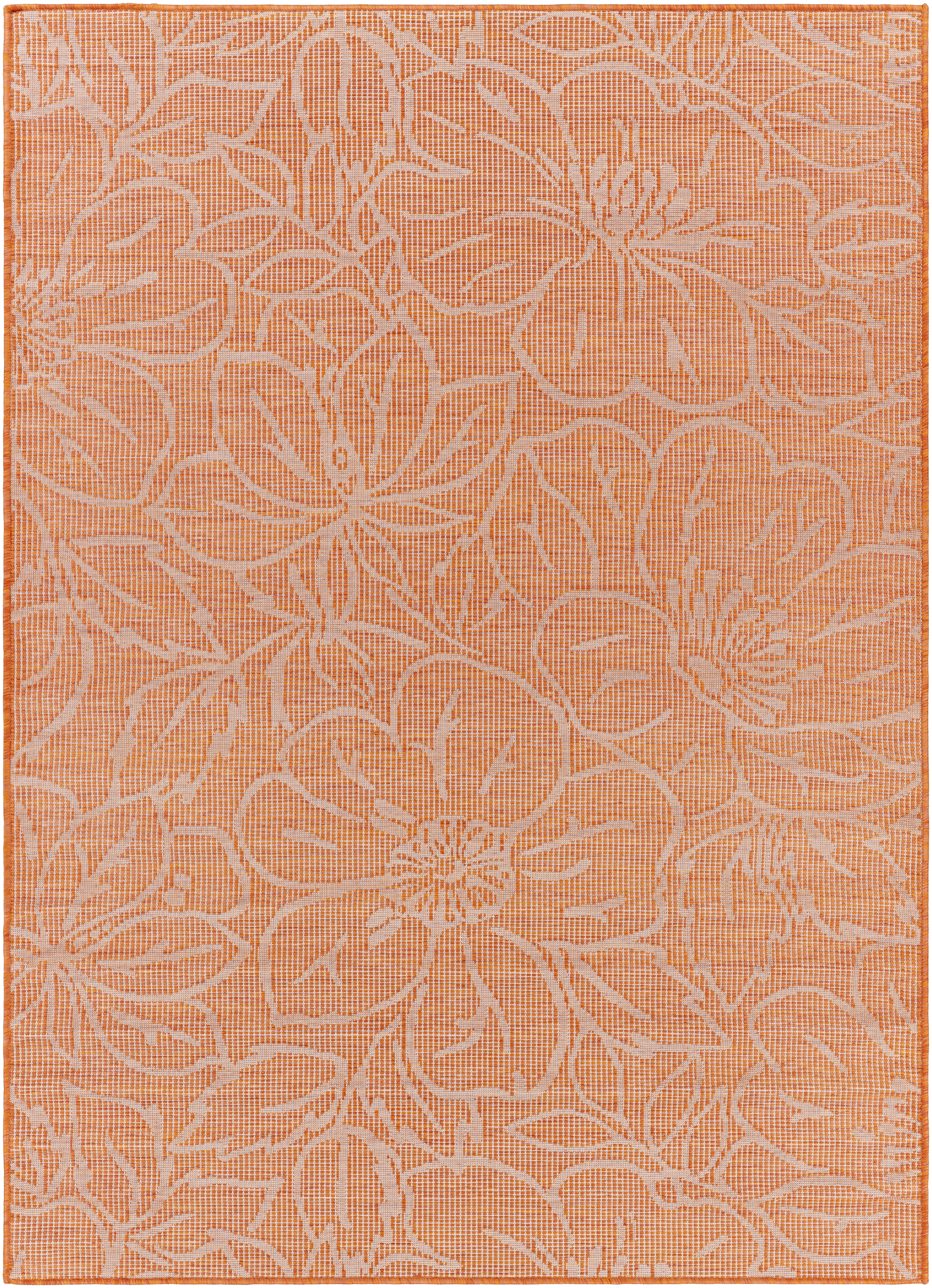 Pasadena Orange Outdoor 2'6" x 7'3" Machine Woven Rug - Image 0
