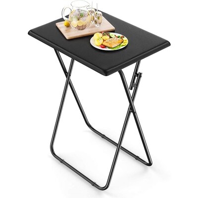 Folding TV Tray Table - Fully Assembled TV Table For Eating On The Couch, Stable Dinner Table Easy Storage, Snack Coffee End Table Ideal For Living Room & Bedroom - Image 0