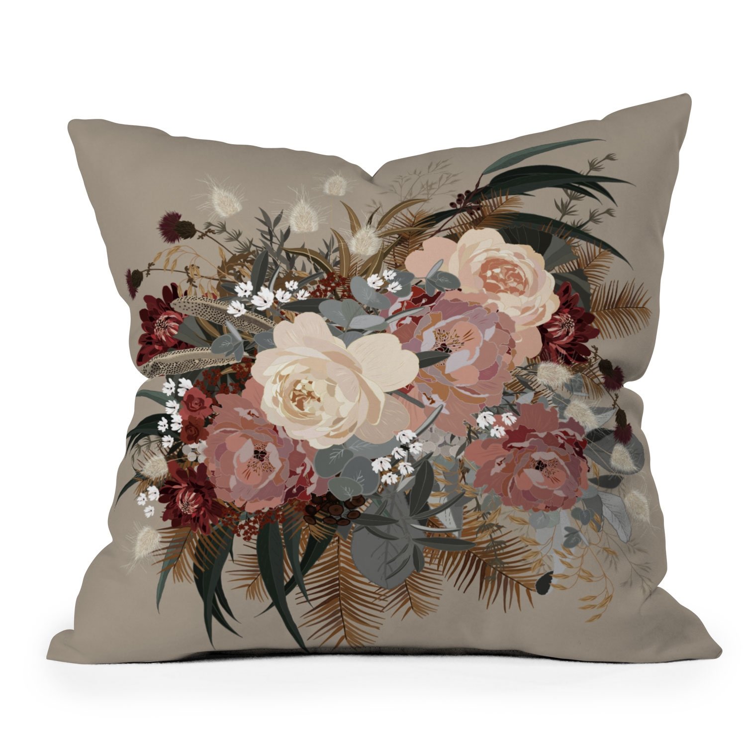 Brielle Coffee by Iveta Abolina - Outdoor Throw Pillow 26" x 26" - Image 3