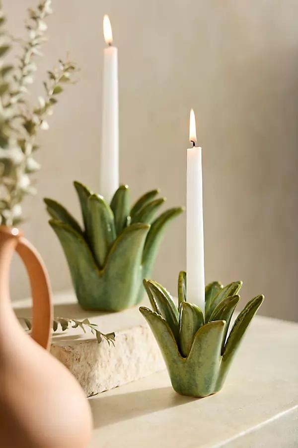 Aloe Ceramic Taper Holder - Image 0