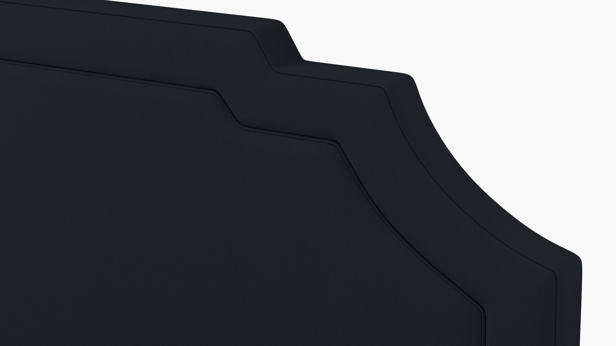 Art Deco Headboard, Navy Everyday Linen, Queen - Image 2