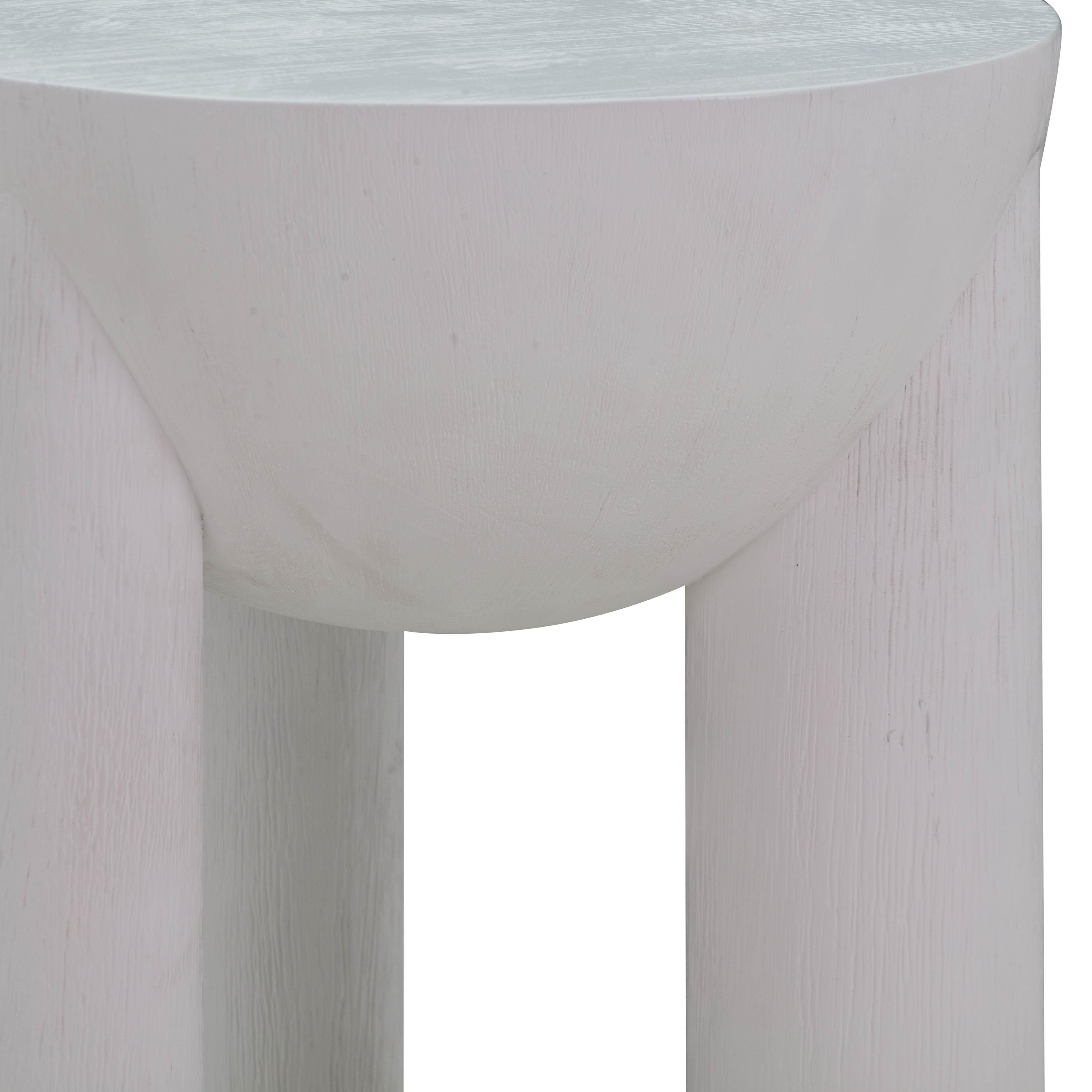 Morse White Wooden Accent Table - Image 2