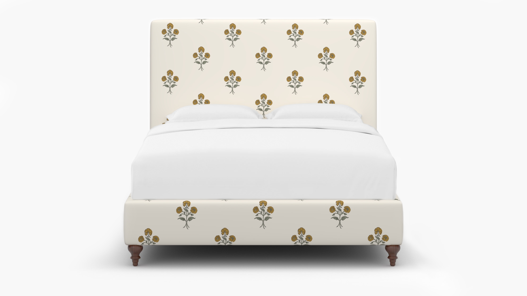 Classic Bed, Marigold Delphine, Walnut Traditional Turned Leg, Twin - Image 0