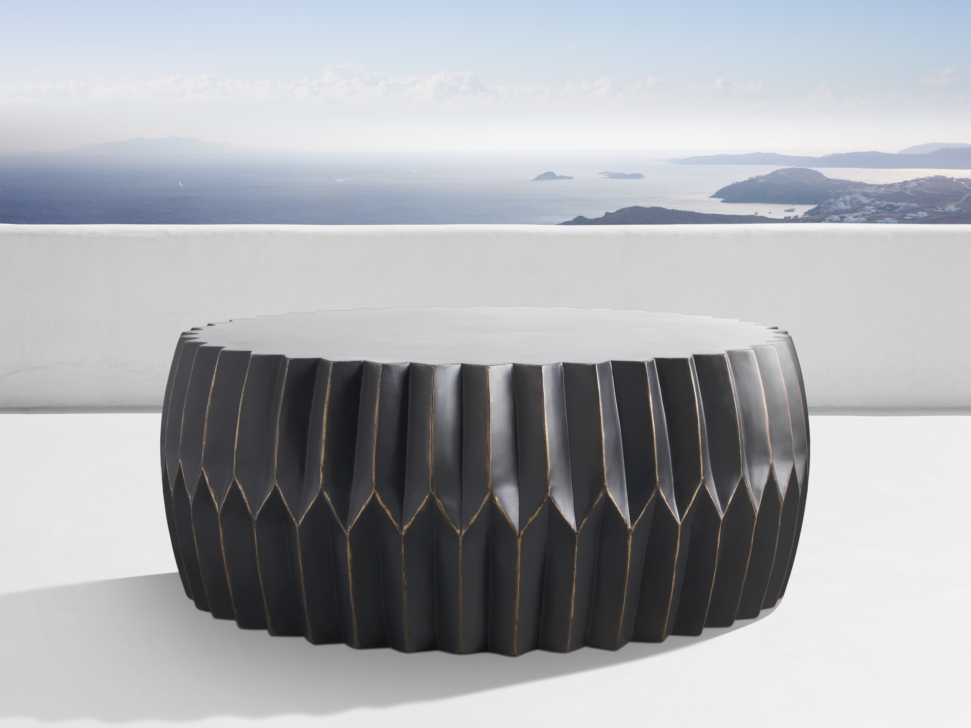 Indio Outdoor Coffee Table in Metal Black - Image 0