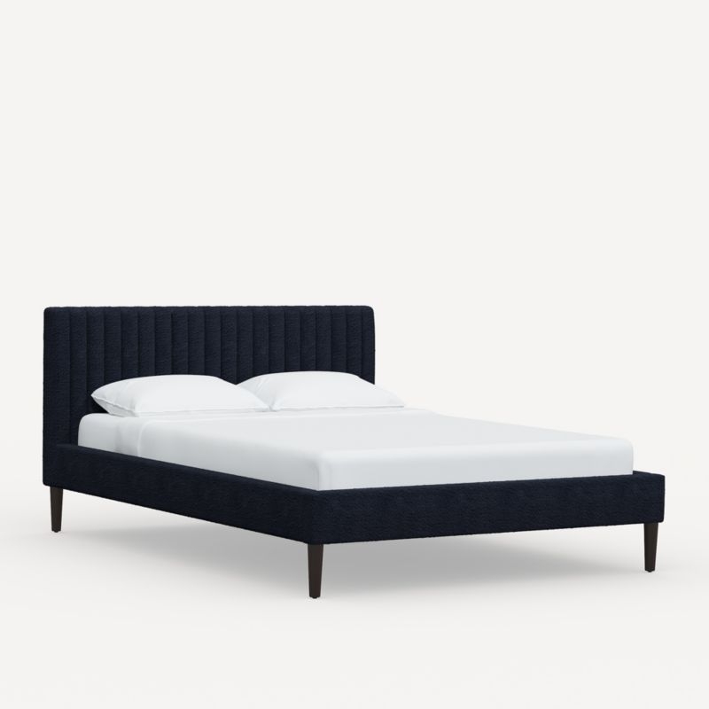 Camilla Queen Boucle Ink Channel Bed - Image 1
