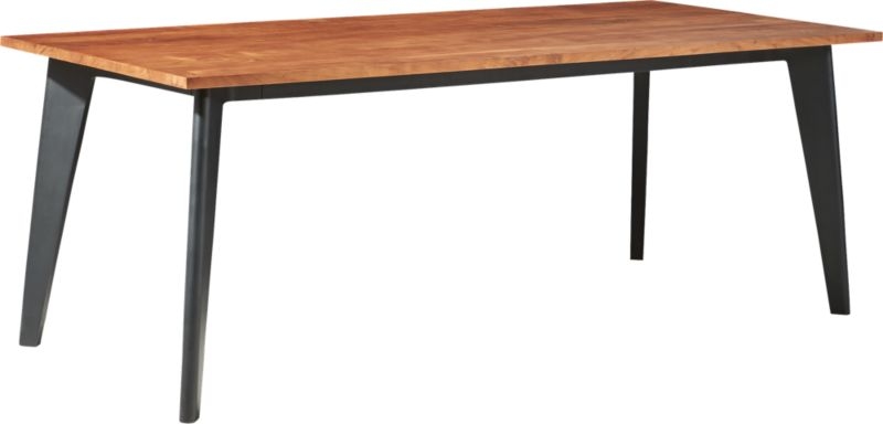 Harper Black Dining Table with Wood Top - Image 2