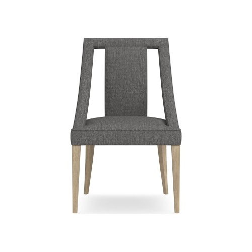 Sussex Side Chair, Standard Cushion, Perennials Performance Melange Weave, Gray, Heritage Grey Leg - Image 0
