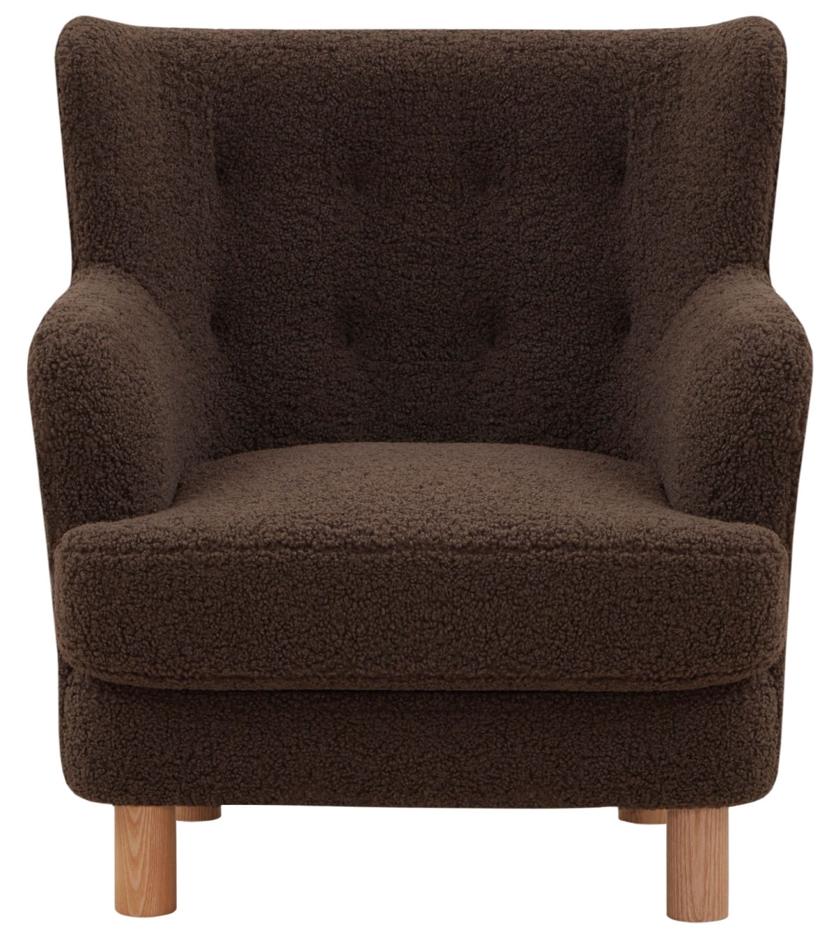 Rainier Wingback Accent Chair - Dark Brown/Natural - Image 0